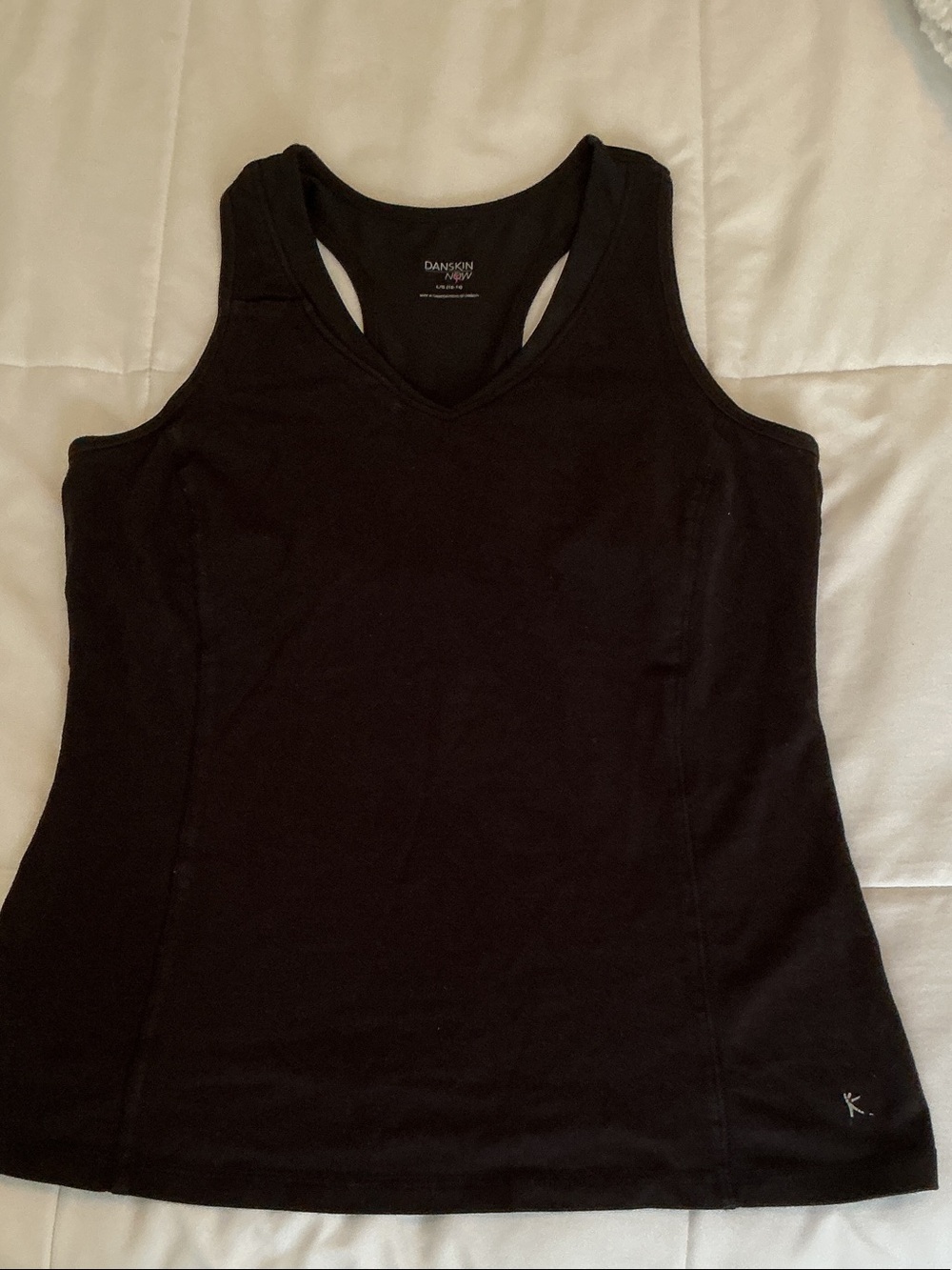 Danskin Now - Black V-Neck Racerback Fitness Tank